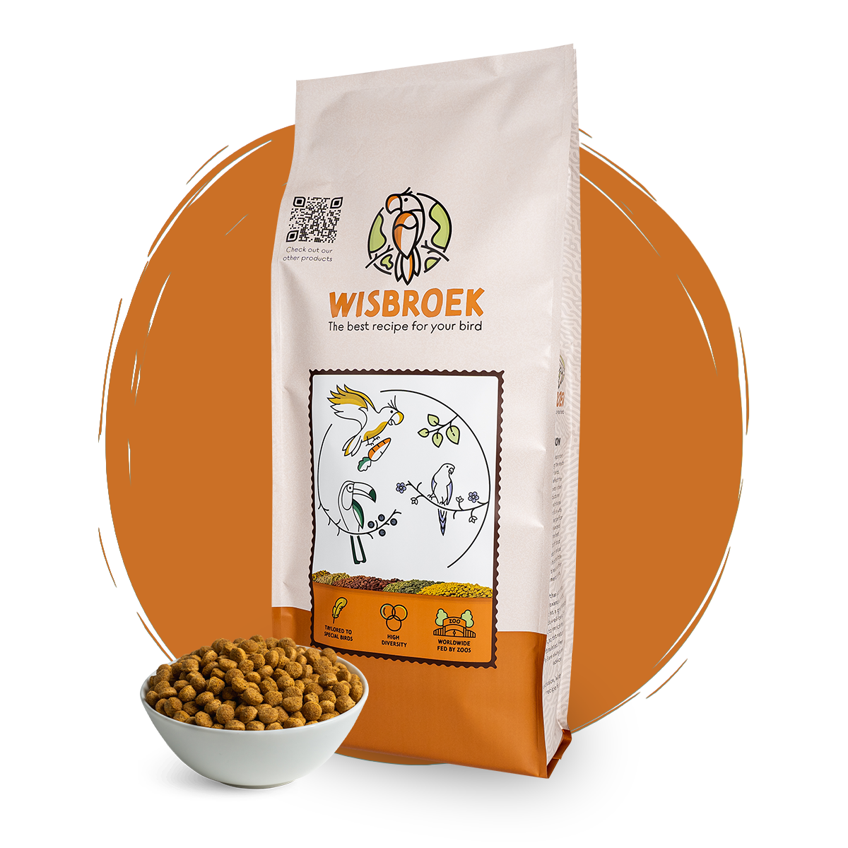 Fruitpellets voor Grote Papegaaisoorten