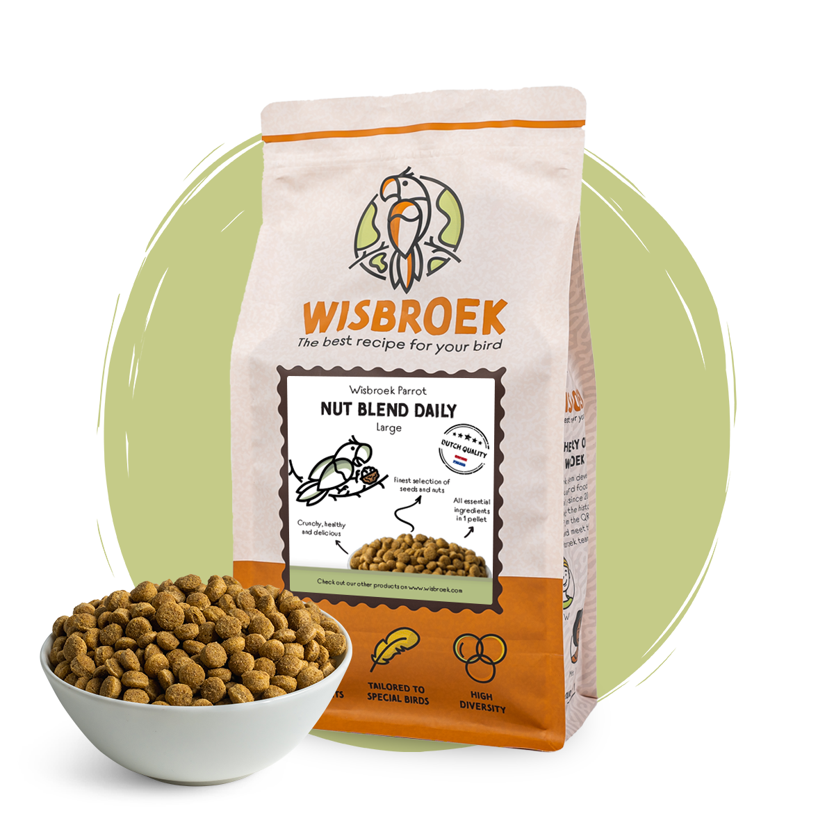 Pellets met Noten voor Grote Papegaaisoorten